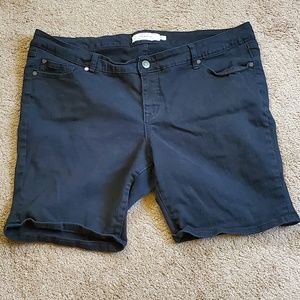 Torrid Black Jean Bermuda Shorts